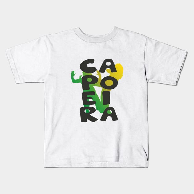 capoeira silhueta Kids T-Shirt by incantia